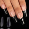 Sleek Medium-Length Clear Nail Tips for Versatile Designs