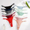 12PCS Ribbed Low-Waist Thongs