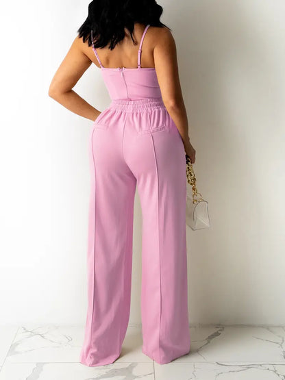 Sophisticated Solid Color Two-Piece Set