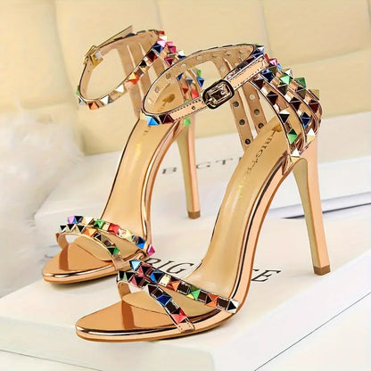 European Chic Roman High-Heeled Sandals