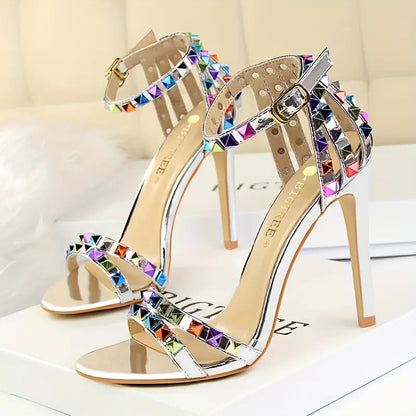 European Chic Roman High-Heeled Sandals