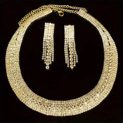 Jewelry Set - Sparkling Necklace & Earrings