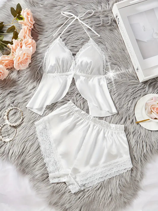 Sleeveless Lace Pajama Set - Perfect for Warm Weather Nights