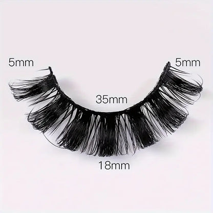 4 Pairs Faux Mink 3D False Eyelashes Long & Natural Look