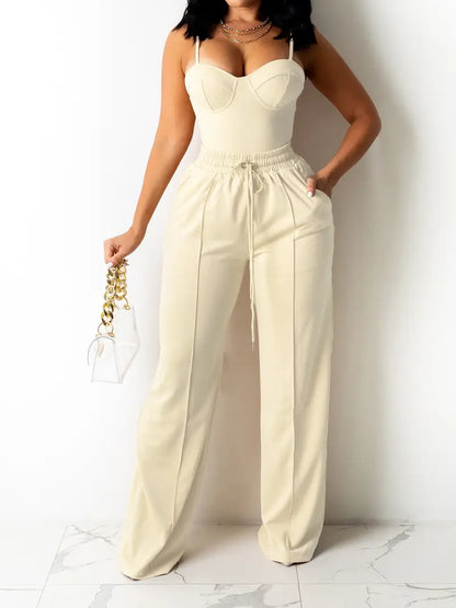 Sophisticated Solid Color Two-Piece Set