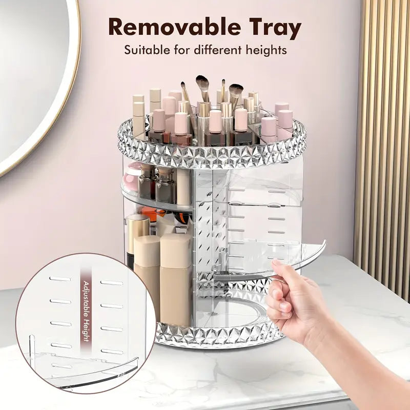 High-Capacity Cosmetic Storage for Vanity