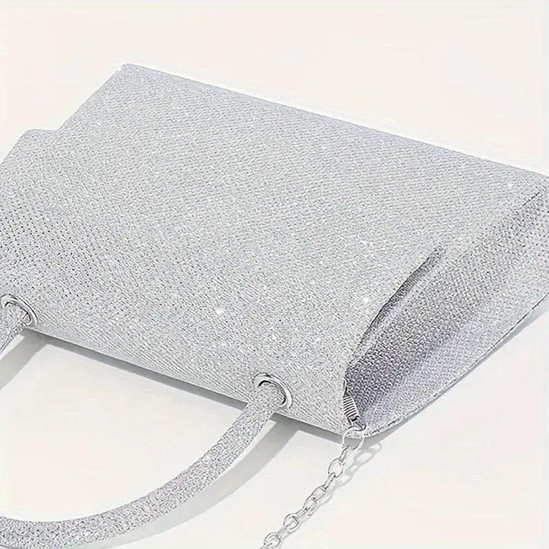 All-in-One Glam Crystal Evening Bag with Matching Necklace & Earrings